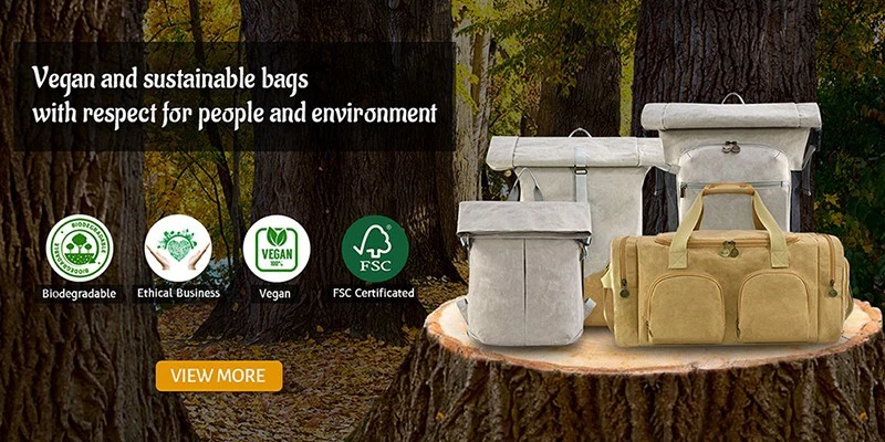 Sustainable Washable Paper Backpacks Ranges