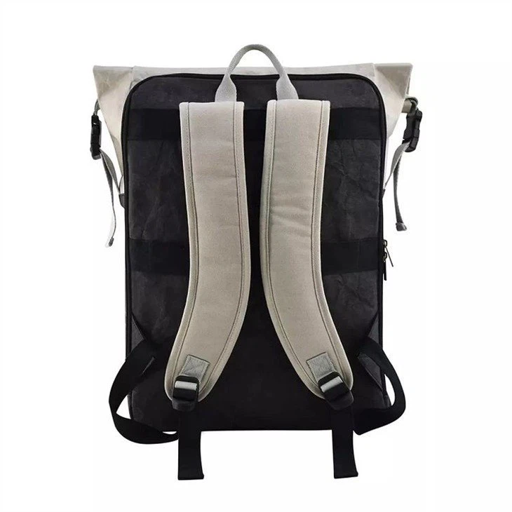 Custom Washable Kraft Paper Rolltop Backpack