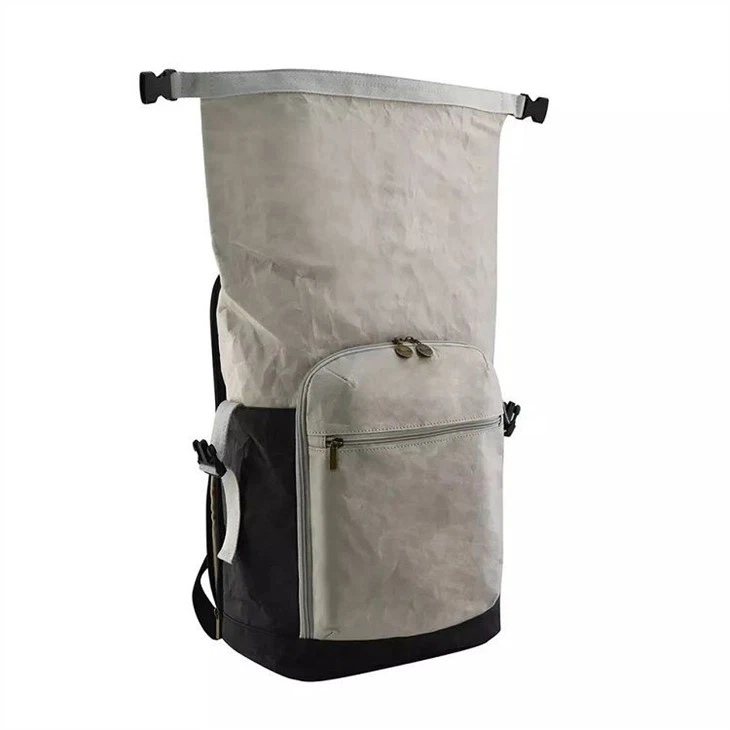 Washable Kraft Paper Rolltop Backpack Factory