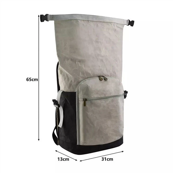 Washable Kraft Paper Rolltop Backpack Manufacturer