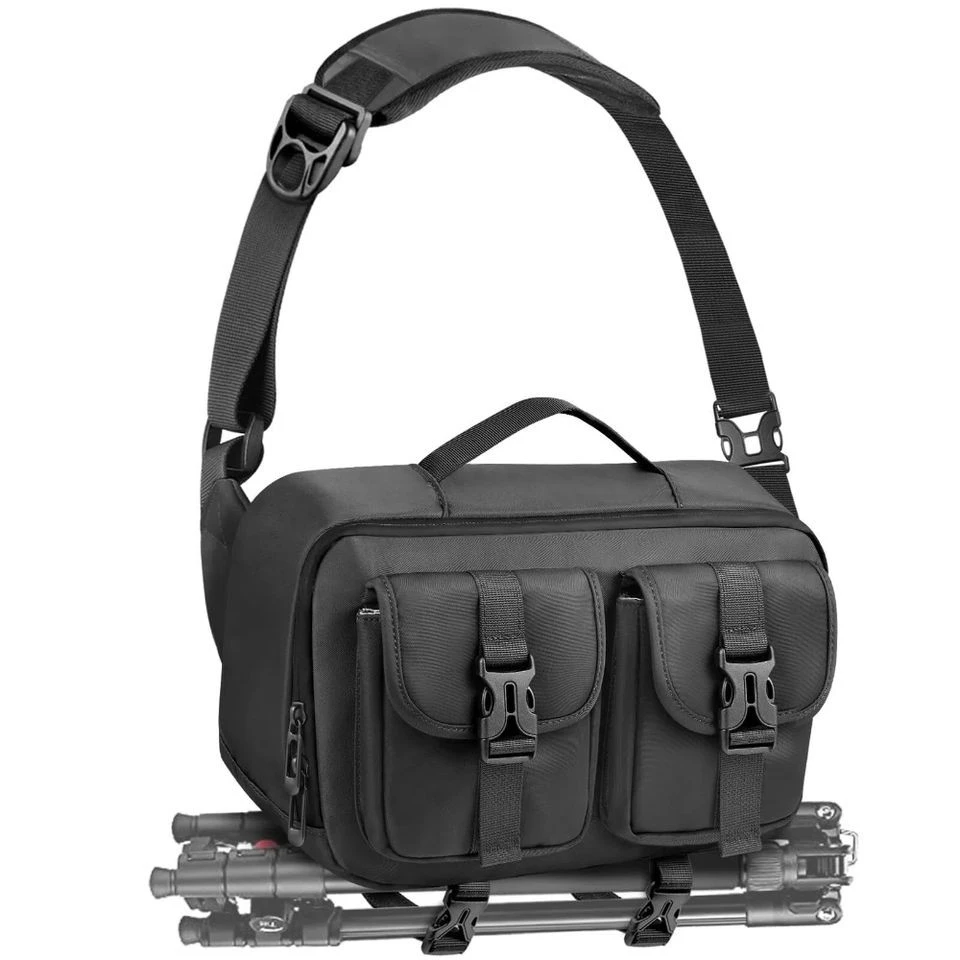 7.8 Inch Lightweight Nylon Camera Bag With Zipper Closure factory