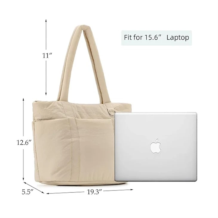 New Design Multi Pocket Puffy Tote Bag